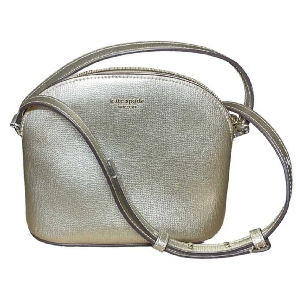 Kate Spade Leather Crossbody Bag in Gold